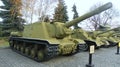 Ukraine, Kyiv, World War II Museum, Soviet tanks and self-propelled guns