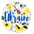 Ukraine Landmark Travel and Journey Infographic Vector Design. Ukraine country design template.