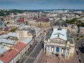 Ukraine, Lviv city center, old architecture, drone photo, bird`s eye view