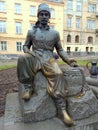 Ukraine, Lviv, Danylo Halytskyi Square, monument to Yuriy Frants Kulchytsky