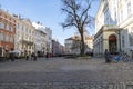 UKRAINE, LVIV, NOVEMBER 25, 2020: Market square in quarantine time in Lviv Royalty Free Stock Photo