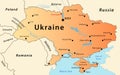 Ukraine map Royalty Free Stock Photo