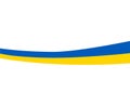 Ukraine Flag Ribbon National Europe Vector