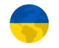 Ukraine Emblem World Map Flag National Europe Royalty Free Stock Photo