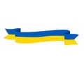 Ukraine Ribbon Flag Emblem National Europe Design