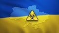 Ukraine map and country flag - Biological pollution weapon