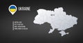 Ukraine map with general information. infographics with editable separated layers, zones, elements and district area. Vector