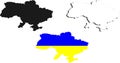 Ukraine map Royalty Free Stock Photo