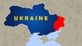Ukraine Map, Luhansk and Donetsk Regions
