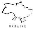 Ukraine polygonal map Royalty Free Stock Photo
