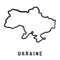 Ukraine map outline Royalty Free Stock Photo