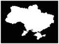 Ukraine map - sovereign state in Eastern Europe
