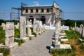 Ukraine. Medzhibozh. June 12, 2022. Old Jewish Cemetery s Tomb of spiritual leader Baal Shem Tov under reconstruction Royalty Free Stock Photo