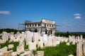 Ukraine. Medzhibozh. June 12, 2022. Old Jewish Cemetery s Tomb of spiritual leader Baal Shem Tov under reconstruction Royalty Free Stock Photo