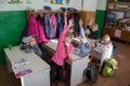 Kids at the lesson,3.11. 2014 Ukraine Mervichi a primary school student at a lesson raised his hands to answer