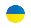 Ukraine Modern Circle Gradient Icon Unity Humanity Patriotism Solidarity Democracy Freedom Independence Illustration