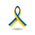 Ukraine mourning ribbon in national colors