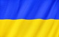 Ukraine national flag in yellow and blue Royalty Free Stock Photo
