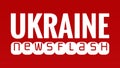 Ukraine Newsflash Page Header. Red. Media Royalty Free Stock Photo