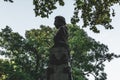 Ukraine, Odessa - August 28, 2019: Monument-bust to Alexander Pushkin. Alexander Pushkin Russian poet was the son of a black slave