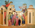 Icon Introduction to the temple of the Blessed Virgin Royalty Free Stock Photo