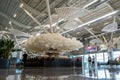 Ukraine, Odessa - July 16, 2021: Odessa airport. Inside the terminal before the flight. Ukrainian travel. Odesa city