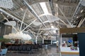 Ukraine, Odessa - July 16, 2021: Odessa airport. Inside the terminal before the flight. Ukrainian travel. Odesa city