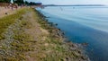 Eutrophication of the Black Sea, rotting macrophyte algae near the shore, pollution of beaches