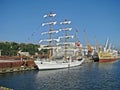 Ukraine, Odessa, Maritime Station, July 31, 2011, Mexican Cuauhtemoc Sailboat Is Moored to Berth 20 Of The Sea Trade Port Royalty Free Stock Photo