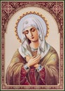 UKRAINE, ODESSA REGION, VILLAGE PETRODOLINSKOE Ã¢â¬â JUNE, 22, 2017: Orthodox icon of the Mother of God