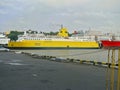 Ukraine, Odessa, Sea Commercial Port, July 26, 2009, Six O`clock in The Morning. The Ferry Yuzhnaya Palmyra Russian Moored at Royalty Free Stock Photo