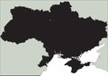 Highly Detailed Ukraine Silhouette map.