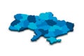 Ukraine political map of administrative divisions