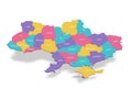 Ukraine political map of administrative divisions