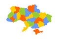 Ukraine political map of administrative divisions