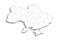 Ukraine political map of administrative divisions Royalty Free Stock Photo