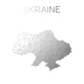 Ukraine polygonal vector map. Royalty Free Stock Photo
