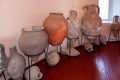 exhibits from excavations inside the museum at the archaeological site