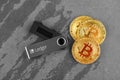 UKRAINE, ROVNO - On 2 May: Ledger hardware wallet for cryptocurrency Royalty Free Stock Photo