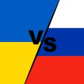 Ukraine and Russia flags