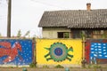 Ukraine. Street art. Drawing on the wall Royalty Free Stock Photo