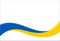 Ukraine support symbol, ukranian national flag picture, ua patriotic background. Isolated vector illustration