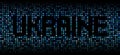 Ukraine text on hex code illustration Royalty Free Stock Photo