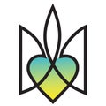 Ukraine trident heart symbol ukraine