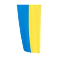 Ukraine vertical flag. National Ukrainian yellow blue flag. Ukraine pennant.