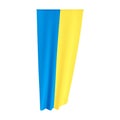 Ukraine vertical flag. National Ukrainian yellow blue flag. Ukraine pennant.