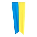 Ukraine vertical flag. National Ukrainian yellow blue flag. Ukraine pennant.