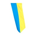 Ukraine vertical flag. National Ukrainian yellow blue flag. Ukraine pennant.