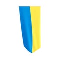 Ukraine vertical flag. National Ukrainian yellow blue flag. Ukraine pennant.