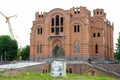 Ukraine, Vinnytsia - June 6, 2020, Pirogov Street: construction of a church of red brick. unfinished temple